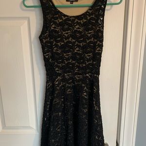 Black Lace Dress w/ Nude Underlay